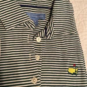 MASTERS Green & White Stripe Women’s Polo